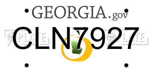CLN7927 Georgia License Plate