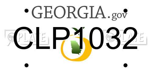 CLP1032 Georgia License Plate