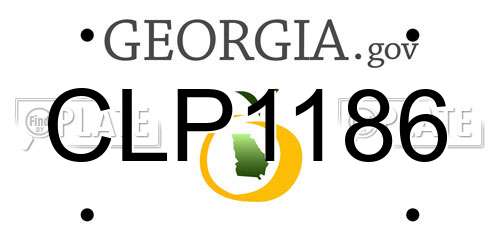 CLP1186 Georgia License Plate