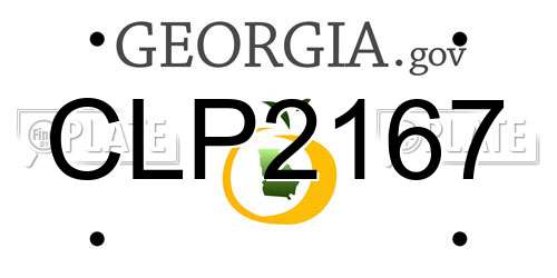 CLP2167 Georgia License Plate