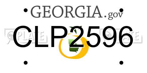 CLP2596 Georgia License Plate