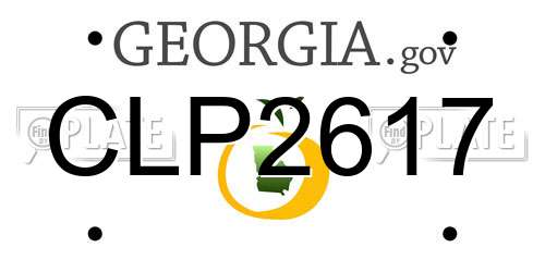 CLP2617 Georgia License Plate