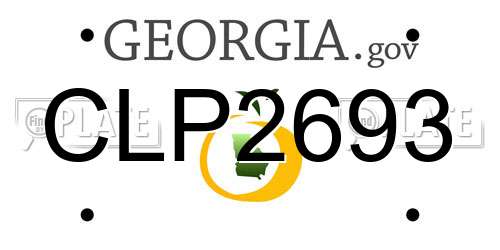 CLP2693 Georgia License Plate