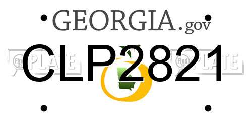 CLP2821 Georgia License Plate