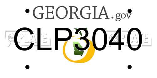 CLP3040 Georgia License Plate