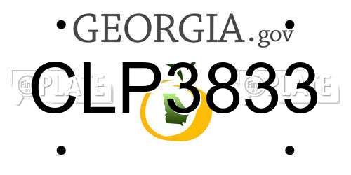 CLP3833 Georgia License Plate