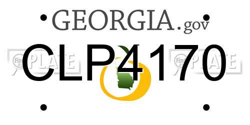 CLP4170 Georgia License Plate