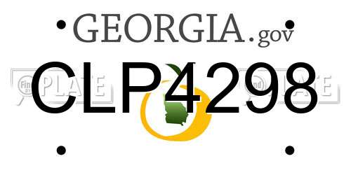 CLP4298 Georgia License Plate