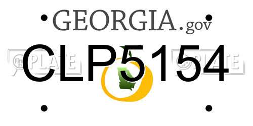CLP5154 Georgia License Plate