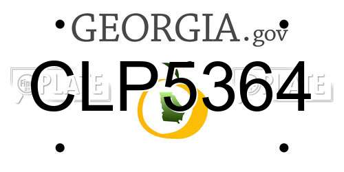 CLP5364 Georgia License Plate