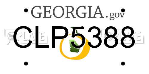 CLP5388 Georgia License Plate
