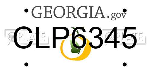 CLP6345 Georgia License Plate