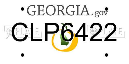CLP6422 Georgia License Plate