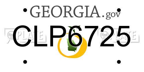 CLP6725 Georgia License Plate