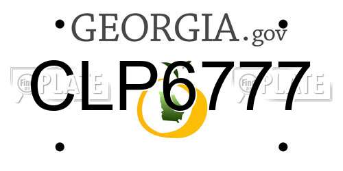 CLP6777 Georgia License Plate