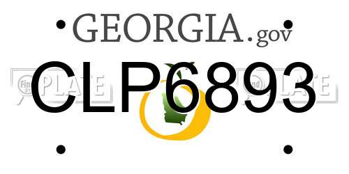CLP6893 Georgia License Plate