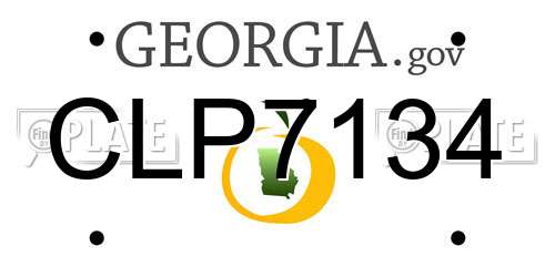CLP7134 Georgia License Plate