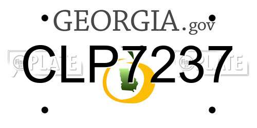 CLP7237 Georgia License Plate