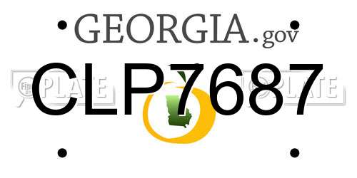 CLP7687 Georgia License Plate