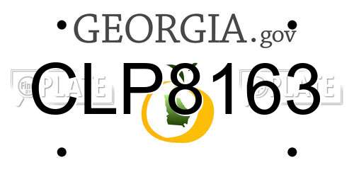 CLP8163 Georgia License Plate