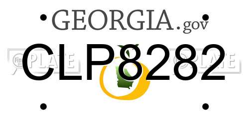 CLP8282 Georgia License Plate