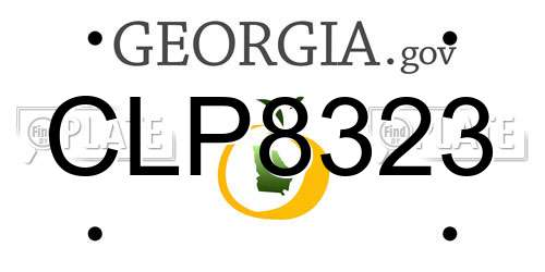 CLP8323 Georgia License Plate