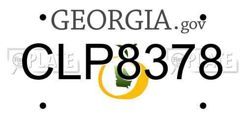 CLP8378 Georgia License Plate