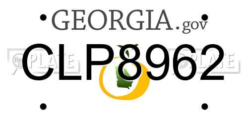 CLP8962 Georgia License Plate