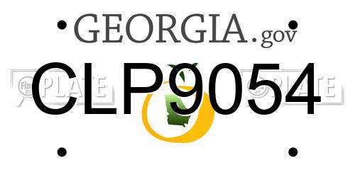 CLP9054 Georgia License Plate