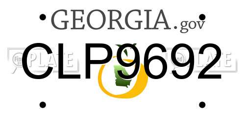 CLP9692 Georgia License Plate