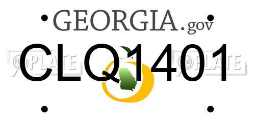 CLQ1401 Georgia License Plate