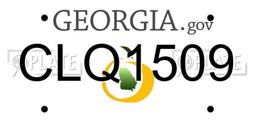 CLQ1509 Georgia License Plate