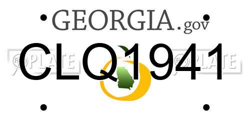 CLQ1941 Georgia License Plate