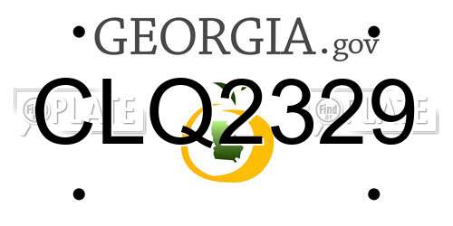 CLQ2329 Georgia License Plate
