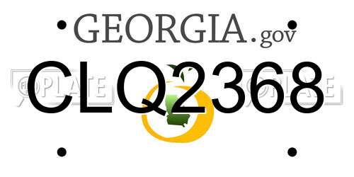 CLQ2368 Georgia License Plate
