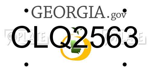 CLQ2563 Georgia License Plate