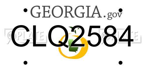 CLQ2584 Georgia License Plate
