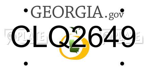 CLQ2649 Georgia License Plate