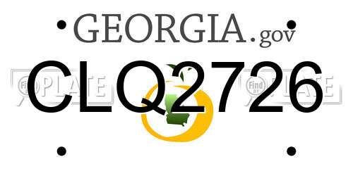 CLQ2726 Georgia License Plate