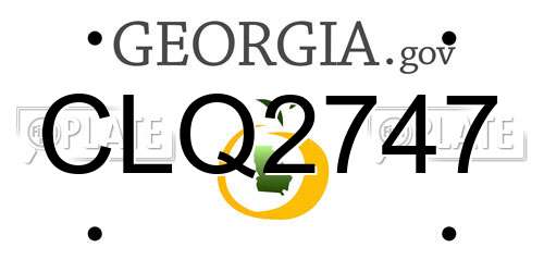 CLQ2747 Georgia License Plate
