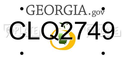 CLQ2749 Georgia License Plate