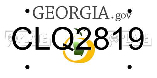 CLQ2819 Georgia License Plate