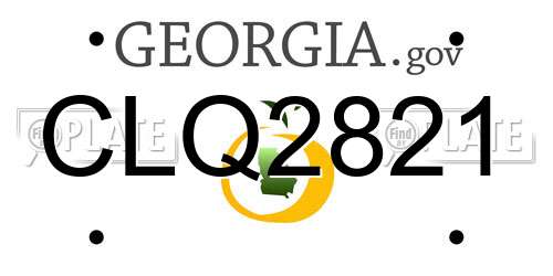CLQ2821 Georgia License Plate
