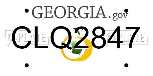 CLQ2847 Georgia License Plate