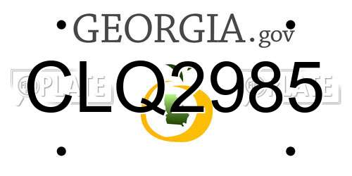 CLQ2985 Georgia License Plate
