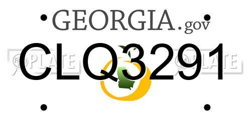 CLQ3291 Georgia License Plate