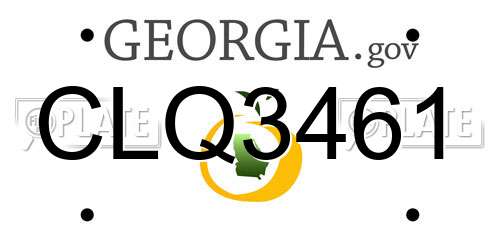 CLQ3461 Georgia License Plate