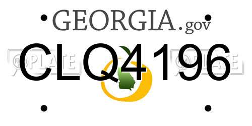 CLQ4196 Georgia License Plate