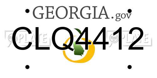 CLQ4412 Georgia License Plate