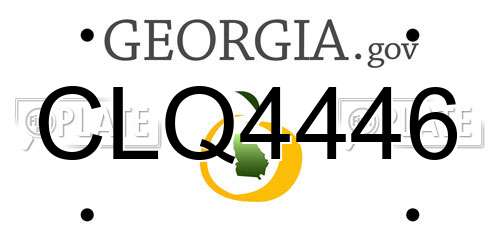 CLQ4446 Georgia License Plate